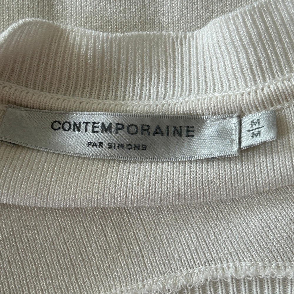 Contemporaine Par Simons Womens Cotton Blend Mock Neck Long Sleeve‎ Top - M - Picture 9 of 10